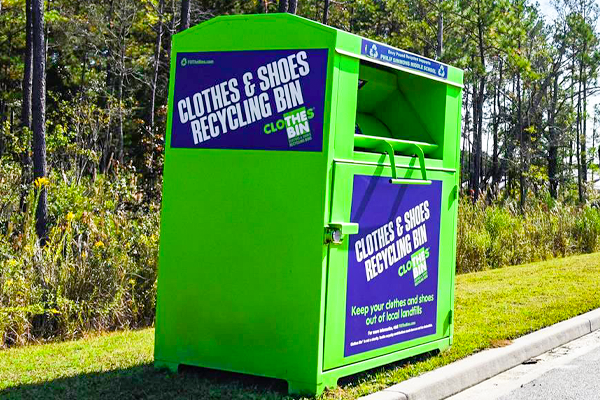 clothes textile recycle bins