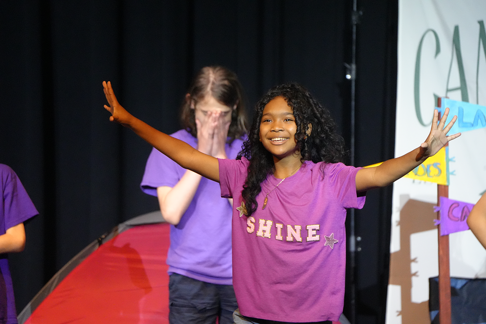 student performing