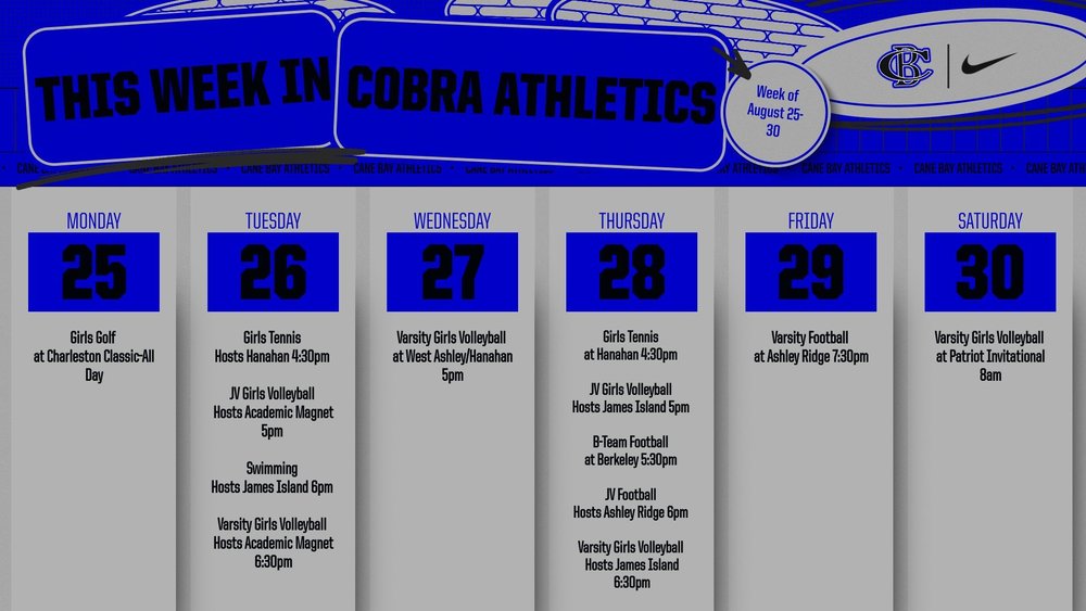 Week Schedule 25-30