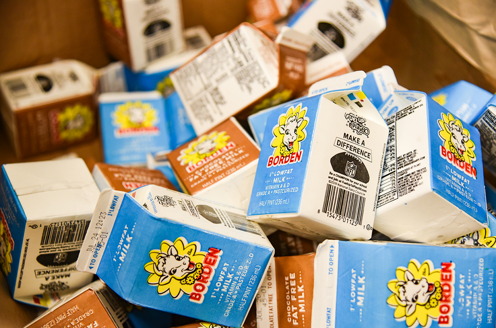 cartons of milk