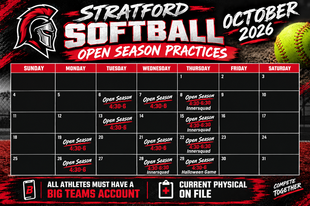Softball Open Season Calendar