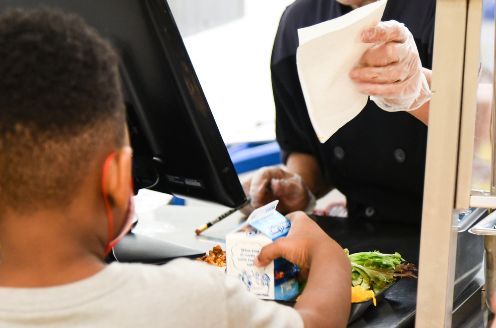 student getting lunch