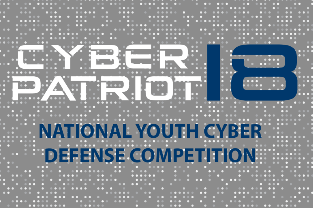graphic that reads "cyberpatriot18 national youth cyber defense competition"