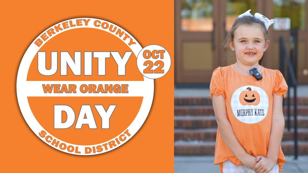 Unity Day logo with a student