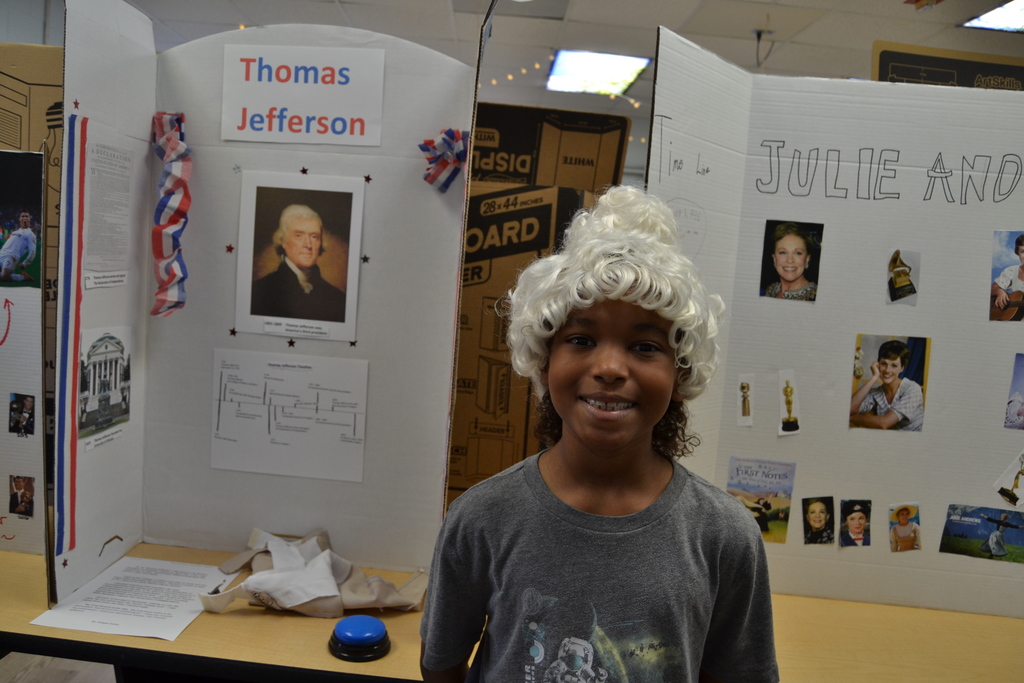 HHA student dressed up for our Wax Museum 