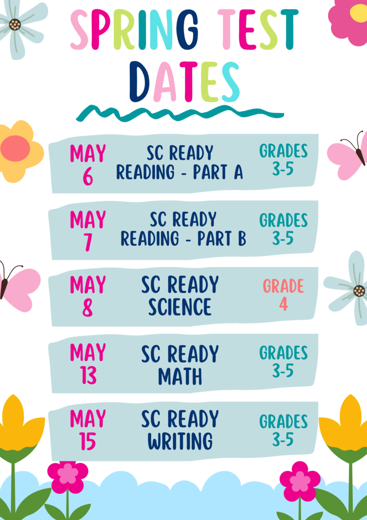 Spring Testing Dates