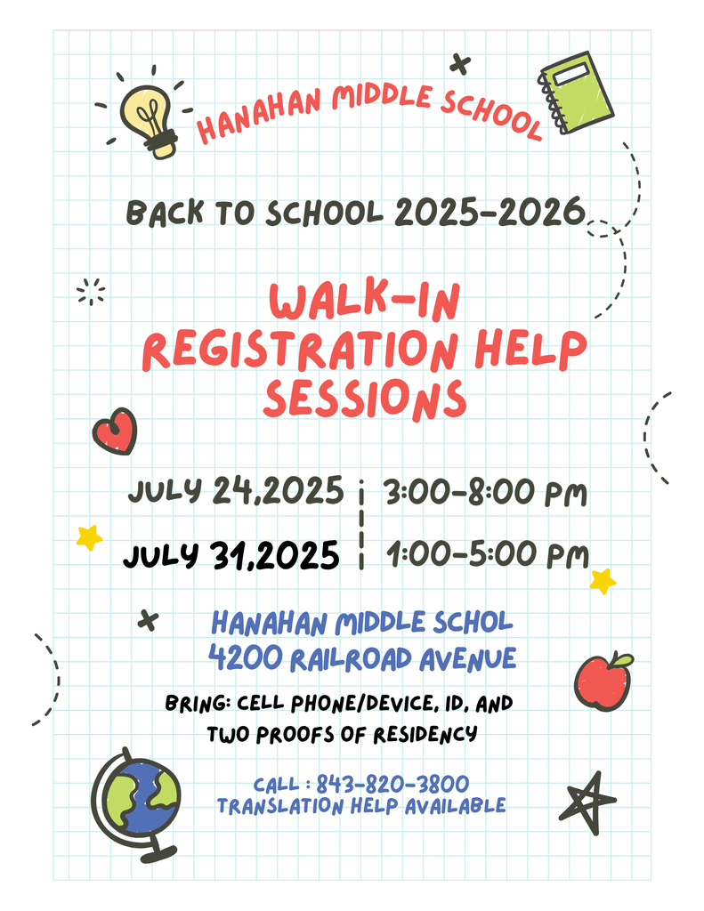 Registration Help Sessions flyer