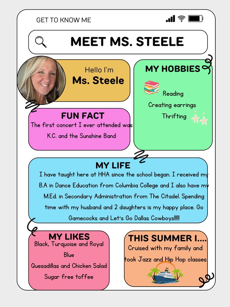 Ms. Steele teaches Dance