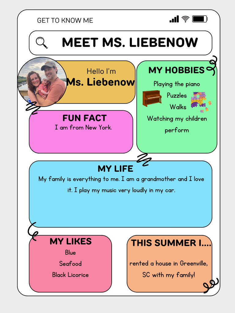 Ms. Liebenow teaches Music