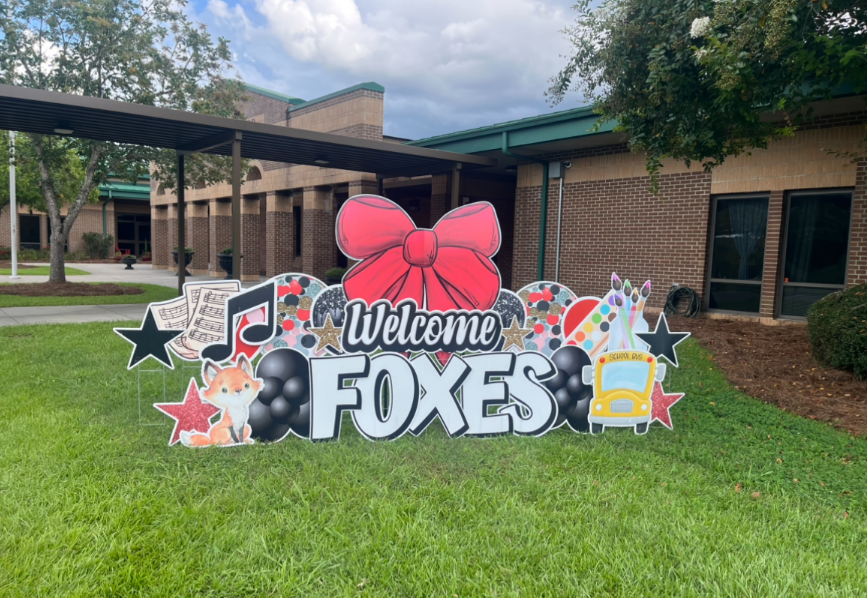 Stop by the front lawn sign for a fun first day of school photo.