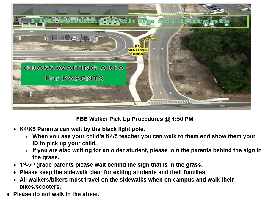 FBE Walker Pick Up Procedure Map