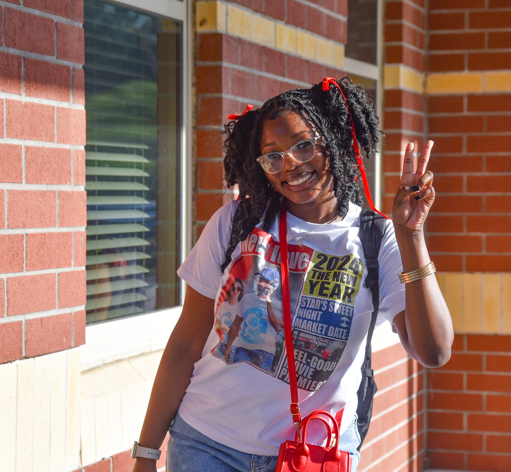 student smiling