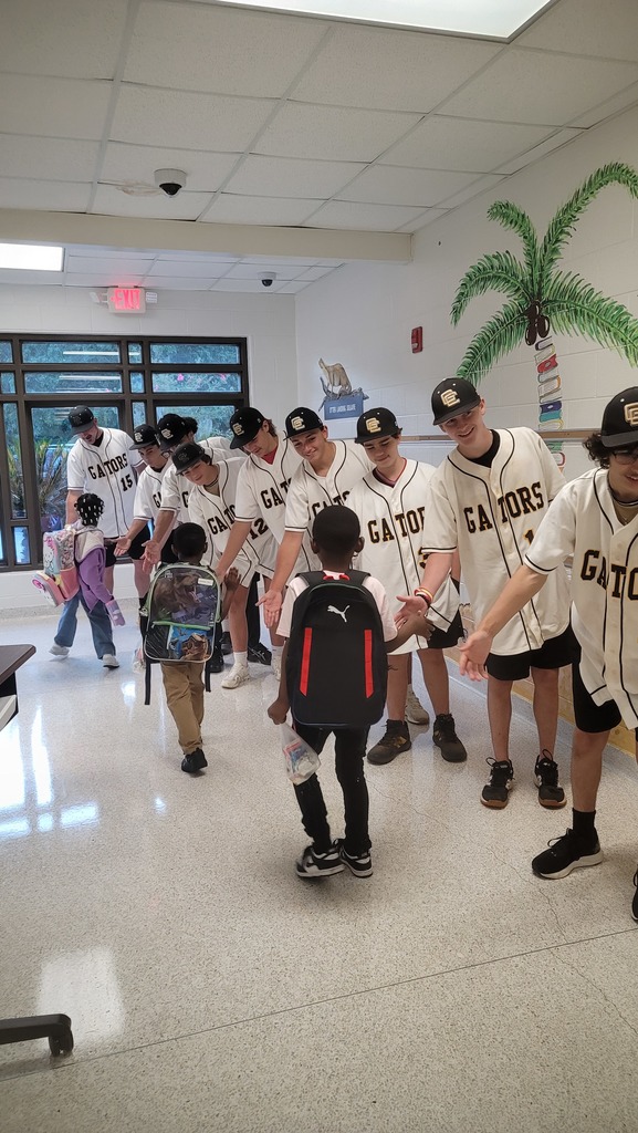 GCH Baseball team welcomed GCE students to school!
