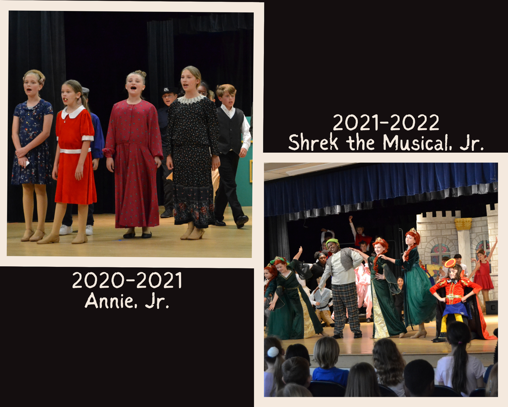 Musical performance pictures from Annie and Shrek