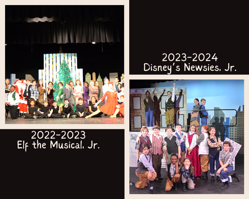 Musical performance pictures from Elf and Newsies