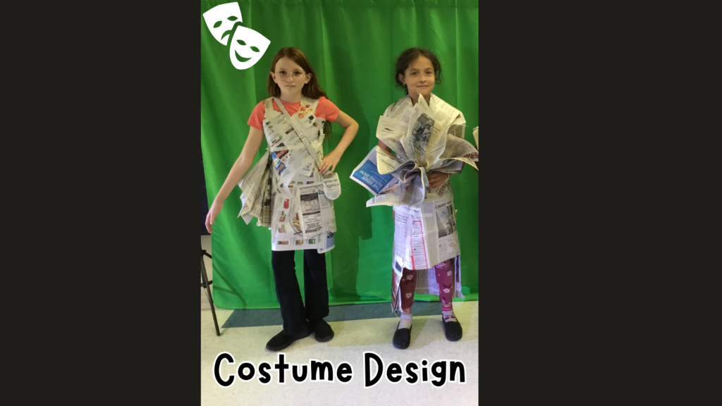 Costume design  exploratory students posing in their designs
