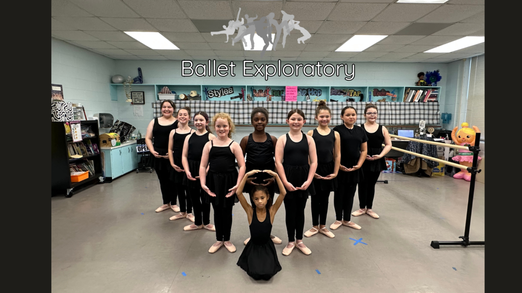Ballet exploratory group posing in the dance room