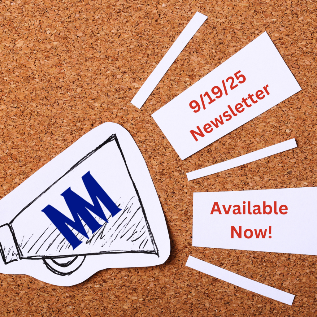 The MMSOA Parent Newsletter for 9/19/25 is now available!
