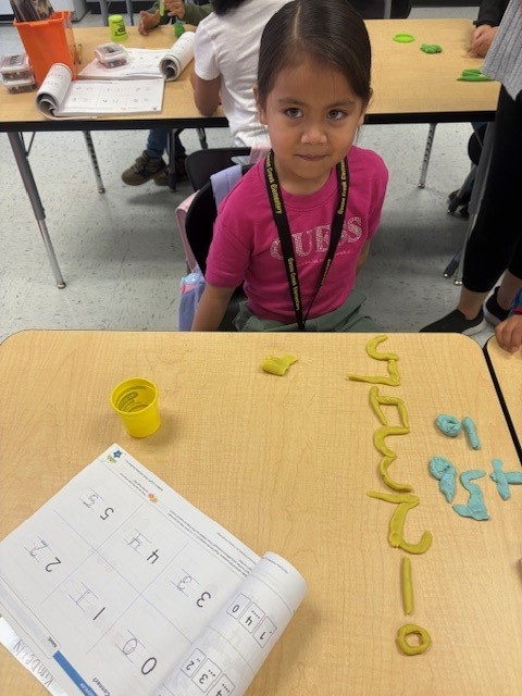 Making numbers with PlayDoh