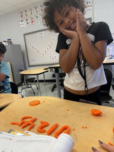 Making numbers with PlayDoh