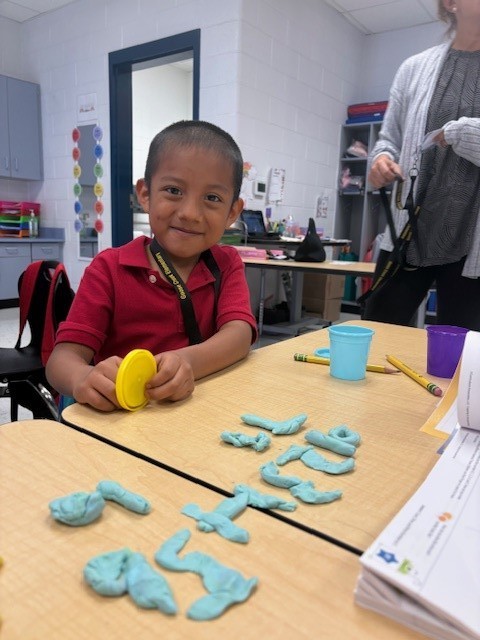 Making numbers with PlayDoh