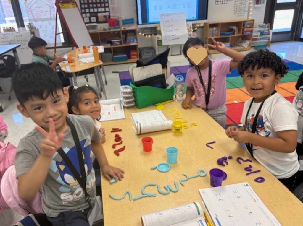Making numbers with PlayDoh