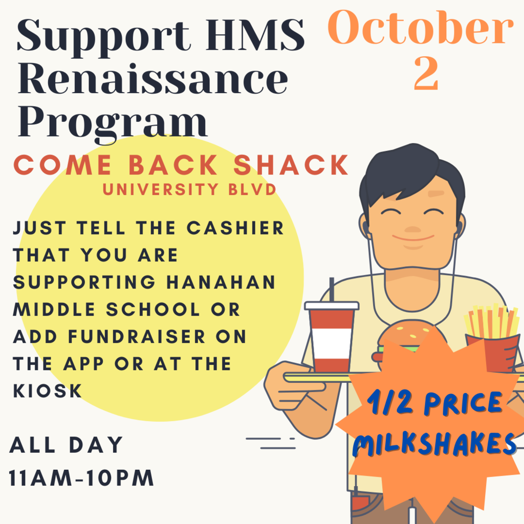 COME BACK SHACK Spirit Day Oct 2