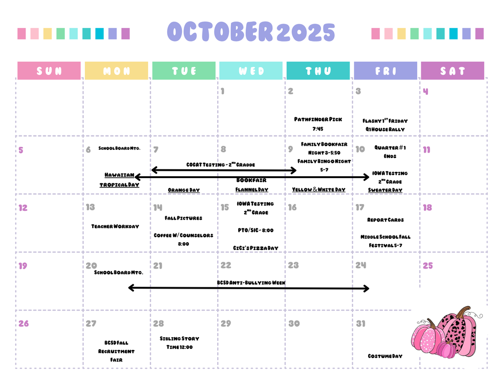 MNE October Calendar
