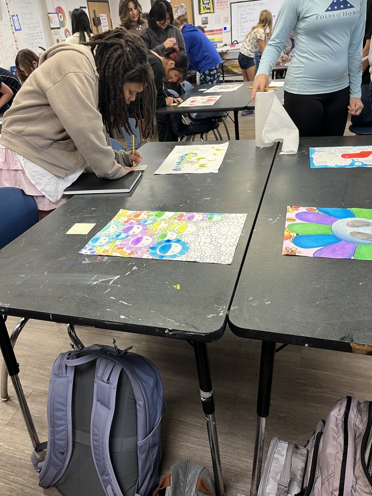 Student doing art critique
