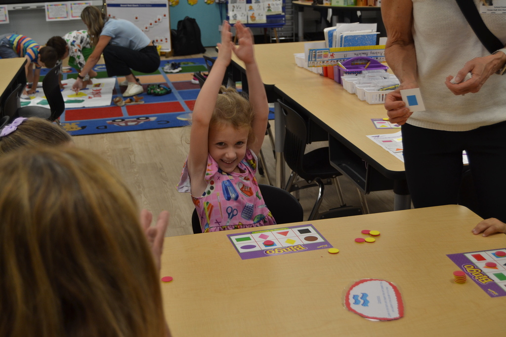 Kid winning at bingo