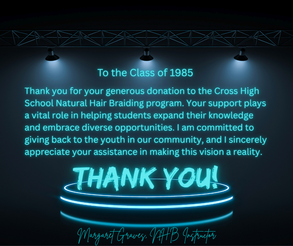 Thanks to the Class 1985.