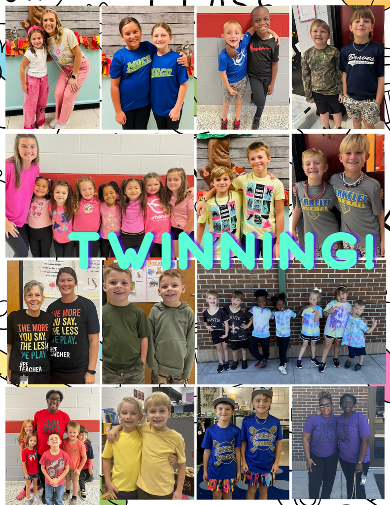 This college is full of all our students and staff who found a twin to dress alike for the day.