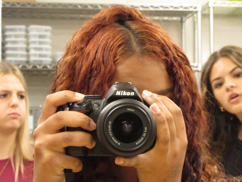 Student taking picture