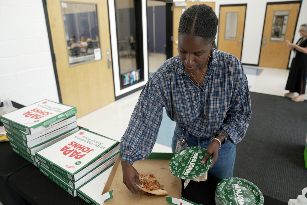 teacher getting pizza