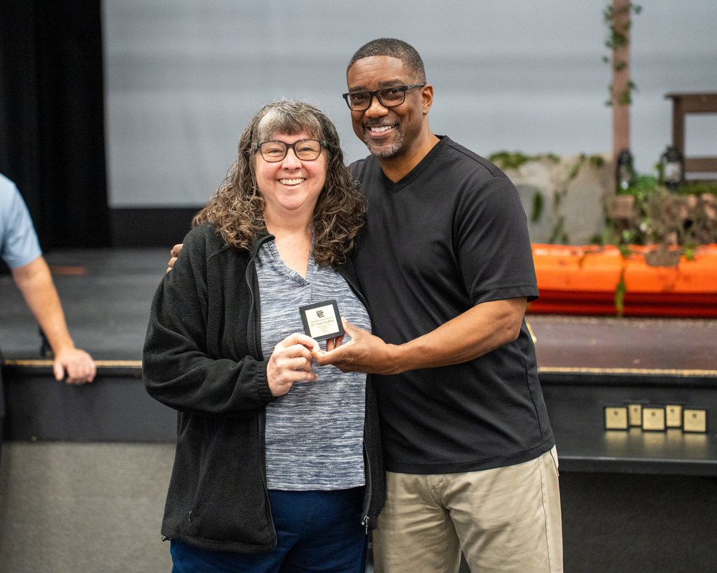 Will Wilson with teacher