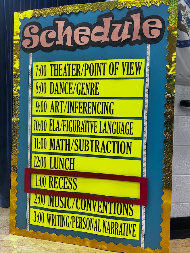 Giant schedule prop