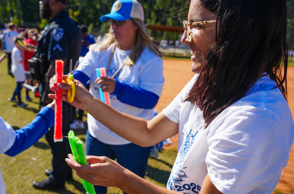 teachers handing out popsicles