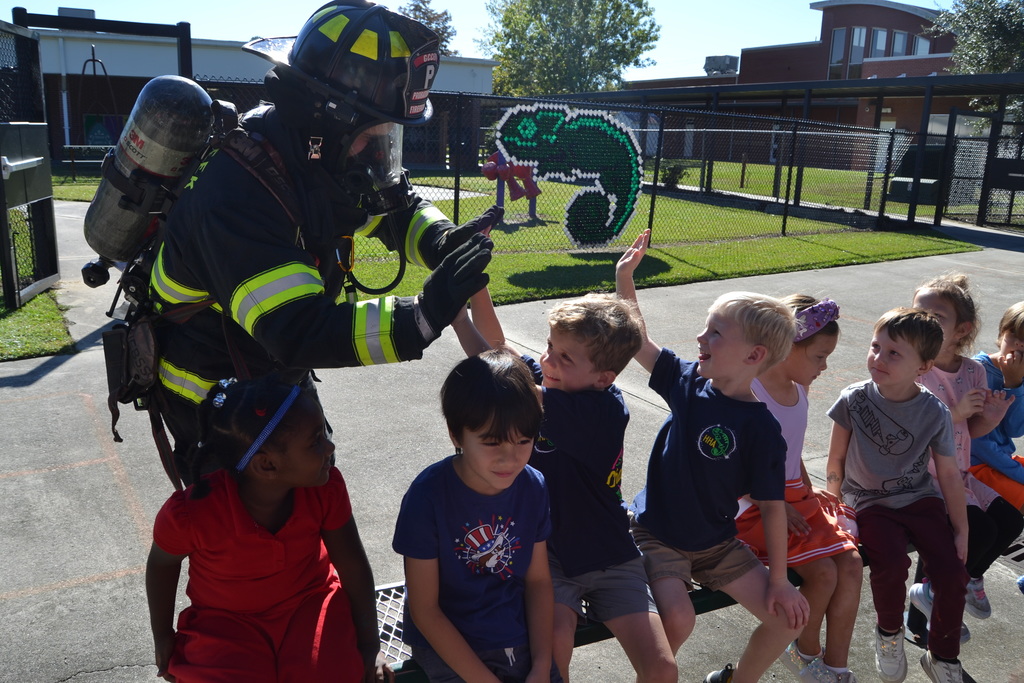 Fire Dept Visit with the younger students