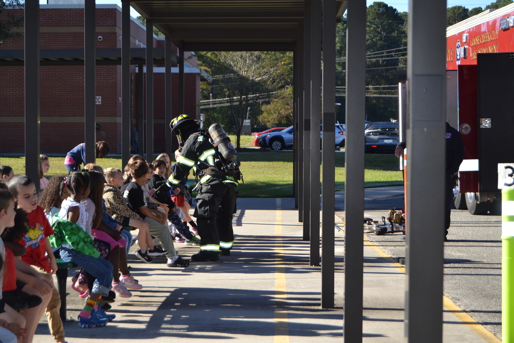 Fire Dept Visit with the younger students