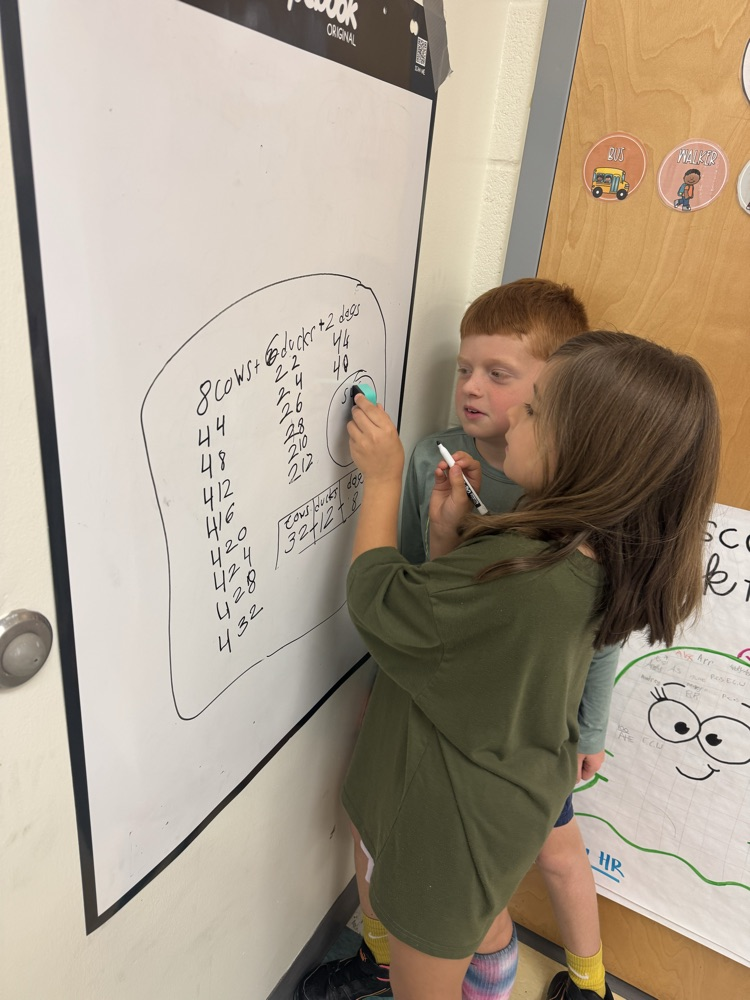 students working together on math problem 