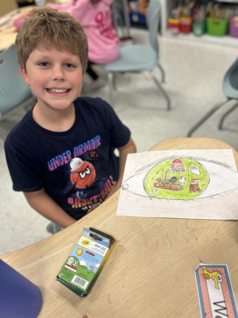 Students were very creative in what they included on their irises.