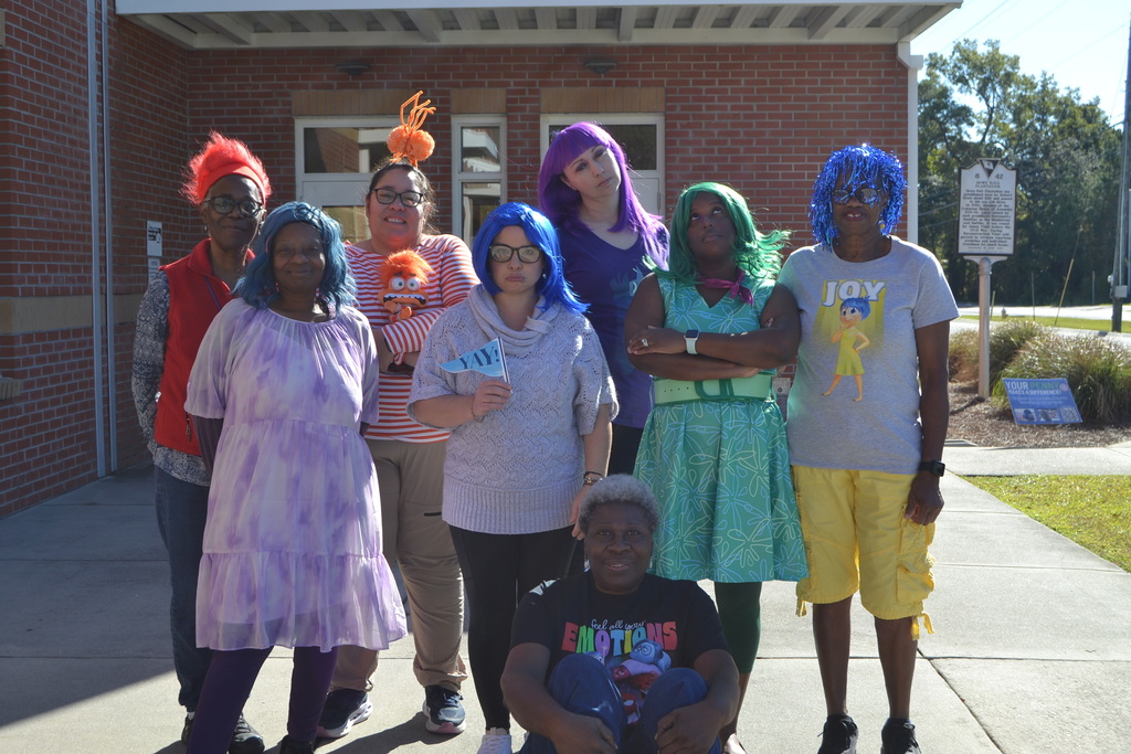 People dressed as inside characters