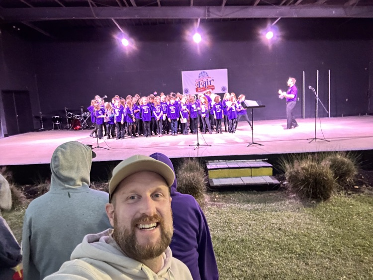 Principal Selfie with the Choir