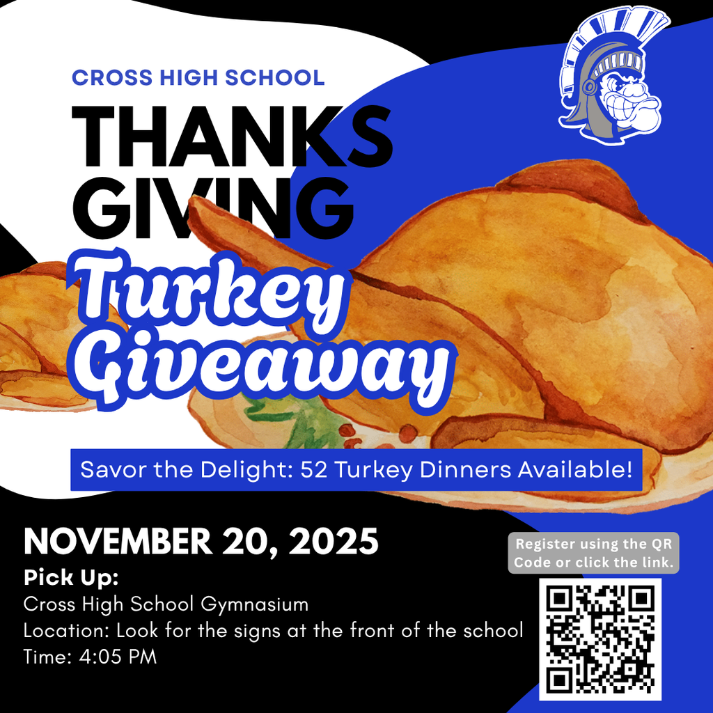 Thanksgiving turkey giveaway November 20th at 4:05 pm.