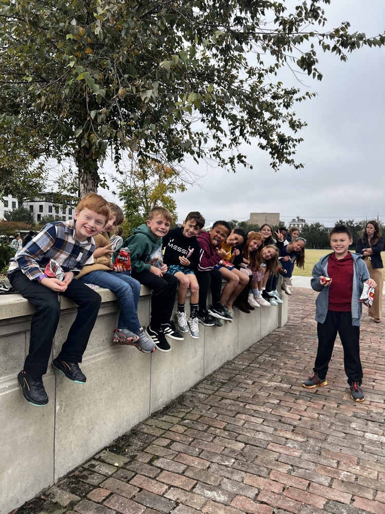 kids on field trip at park 