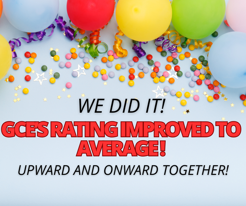 GCE's rating has improved to average!