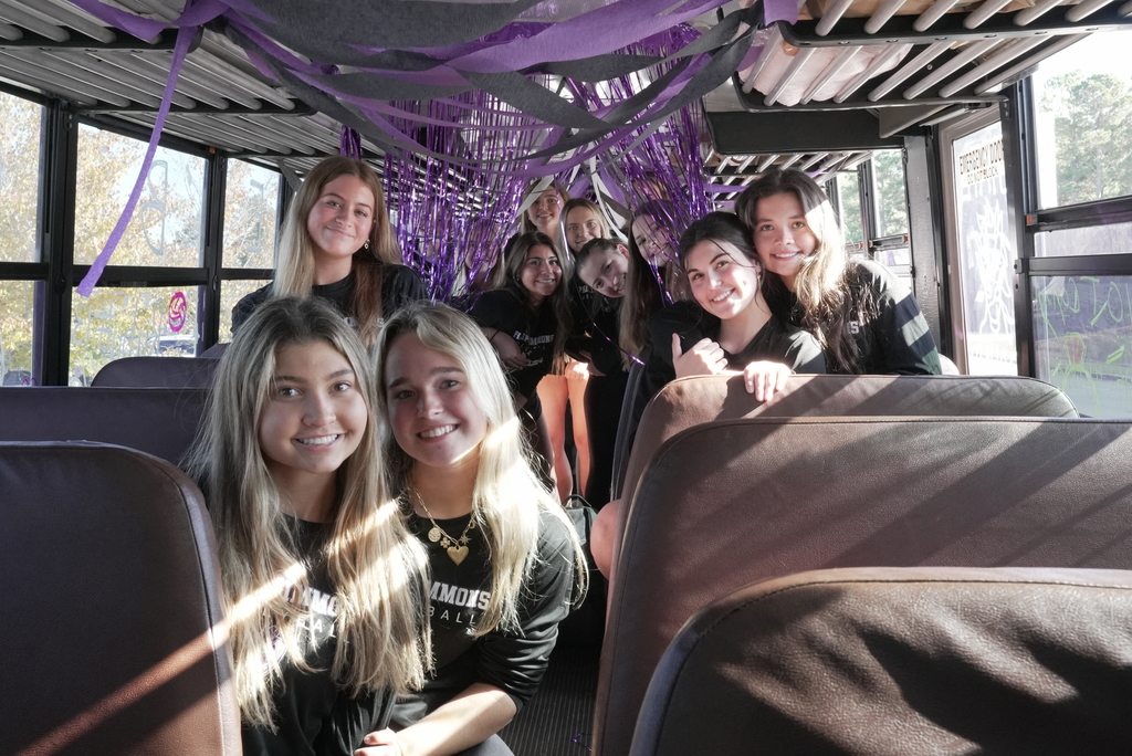 volleyball team on buses