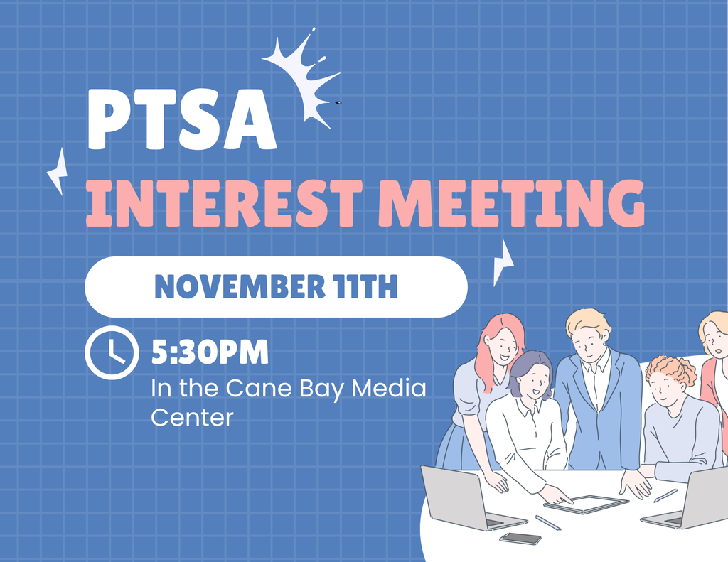 We invite you to join us this evening at 5:30 PM for our PTSA Interest Meeting! 💛💙 Come learn how you can get involved and help support our students, teachers, and school community.