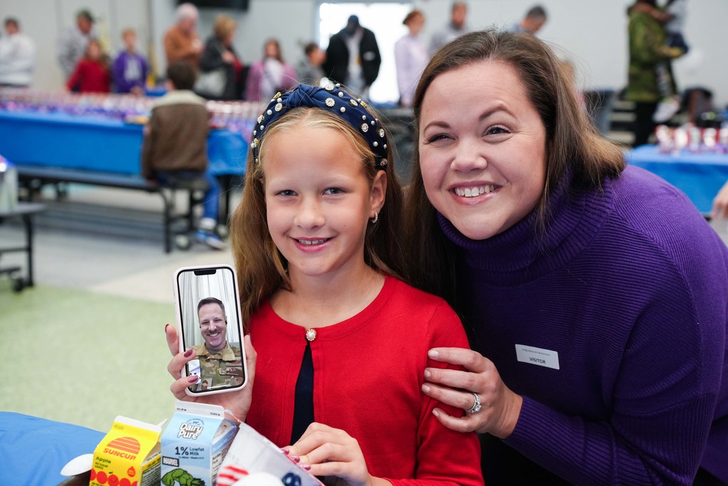 student with parents
