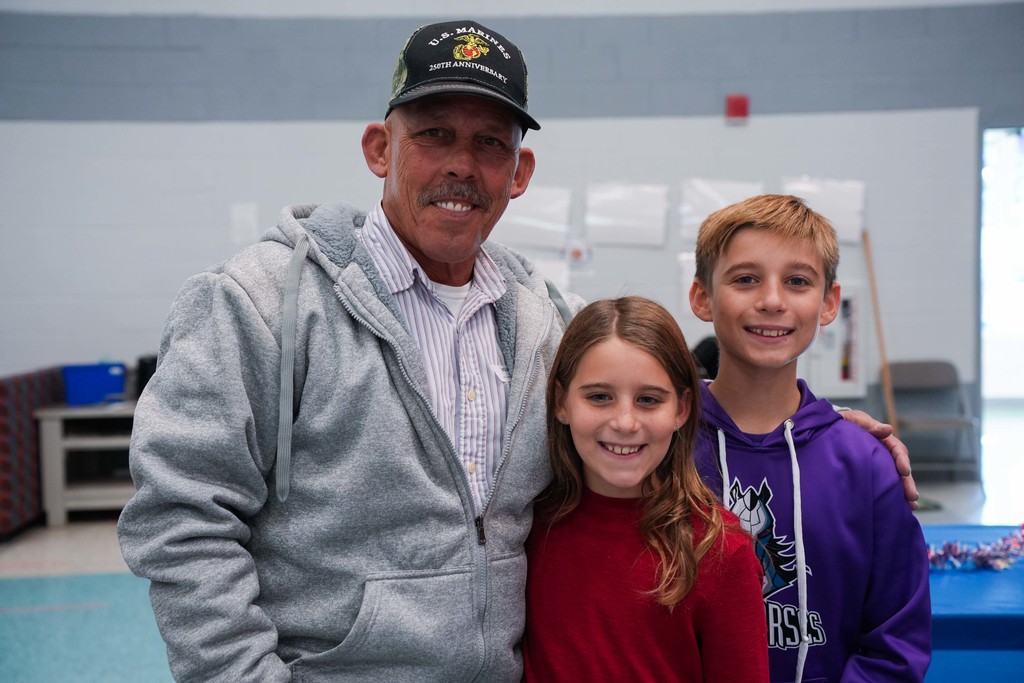 student with veterans